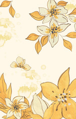 flower natural cute beautiful background yellow