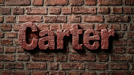 Brick personalized name postcard perfect for decor.