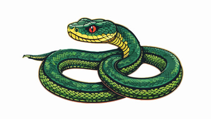 Venomous Snake Vector Illustration