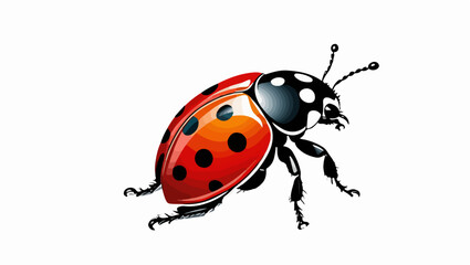 Cute Ladybug Vector Illustration