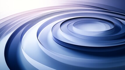 Obraz premium Layered circular waves. Geometric shapes in glass morphist style. Abstract vector design elements. 3D generative ai