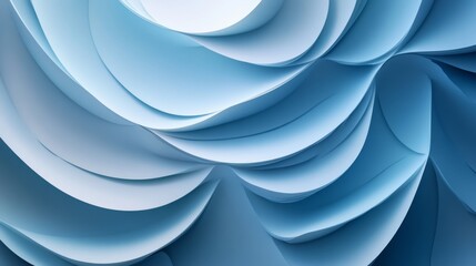 Layered circular waves. Geometric shapes in glass morphist style. Abstract vector design elements. 3D generative ai