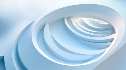 Obraz premium Layered circular waves. Geometric shapes in glass morphist style. Abstract vector design elements. 3D generative ai