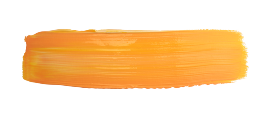 PNG Texture Yellow, orange acrylic ink color smear brushstroke stain line blot element isolated on transparent background. .