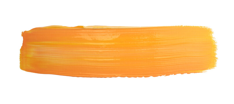 PNG Texture Yellow, orange acrylic ink color smear brushstroke stain line blot element isolated on transparent background. .
