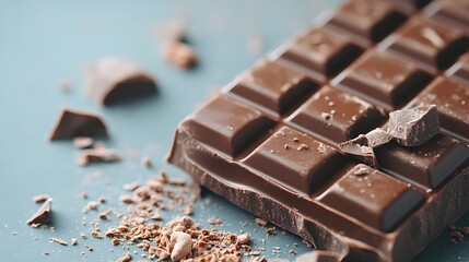 Exquisite Chocolate Bar with Intricate Texture and Fine Details