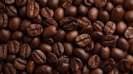 Obraz premium Extreme Detailed Macro Shot of Delectable Coffee Beans Showcasing Intricate Surface Textures