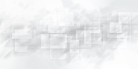 White background with transparent square boxes white graphics outdoors.