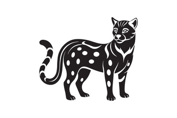 Obraz premium Ocelot silhouette vector illustration, Ocelot silhouette vector, Ocelot silhouette PNG 