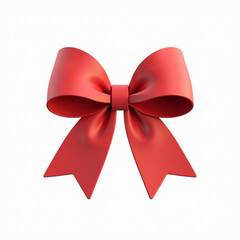 red bow isolated on white
