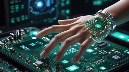  Cyber security concept. Binary code in background, encrypted data protected by security system.  AI generated image, ai