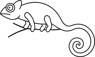 Minimalist Chameleon Art Discover the Elegance of Nature in Vector Illustration
