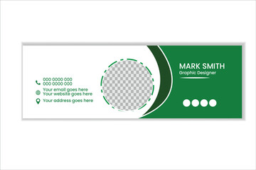 Web Modern and minimalist email signature or email footer template