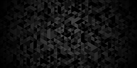 Abstract geometric vector seamless technology black and gray cube square paper background. surface creative diamond pattern black Polygon Mosaic triangle, business and corporate background.