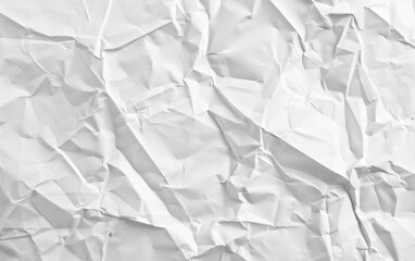 Obraz premium Blank white crumpled and creased paper poster texture 