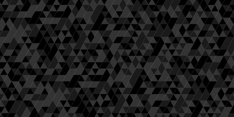 Abstract geometric vector seamless technology black and gray cube square paper background. surface creative diamond pattern black Polygon Mosaic triangle, business and corporate background.