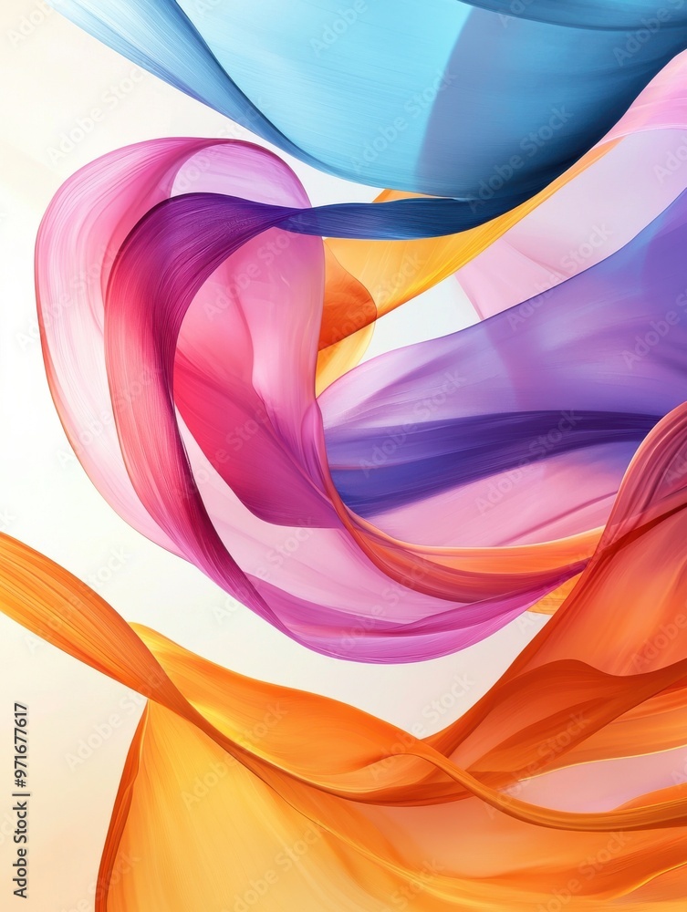 Poster vibrant abstract colors swirling together, creating a dynamic and flowing visual art piece.