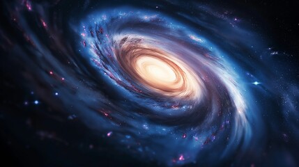 complex image of a spiral galaxy, illustrating the order and symmetry found in the universe