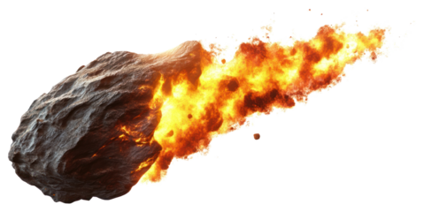 Burning asteroid mountain outdoors bonfire.