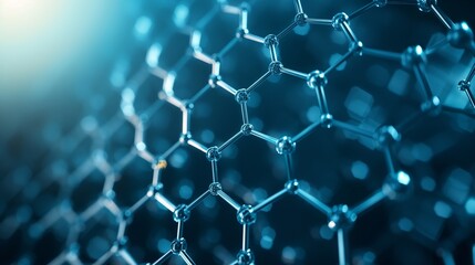 Graphene molecular grid, graphene atomic structure concept