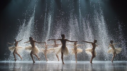 Ballet Performance Under Rain