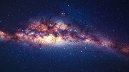 Fototapeta premium A breathtaking view of the Milky Way galaxy filled with stars and cosmic wonders at night