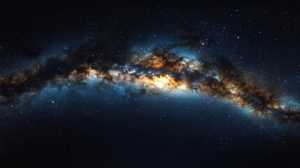 Fototapeta premium A breathtaking panoramic view of the Milky Way galaxy filled with stars and cosmic wonders