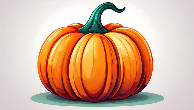  Colorful pumpkin icon, isolated on a white background, ideal for minimalistic Halloween par_1(169)