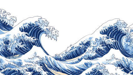 PNG Vibrant waves ocean artistic illustration