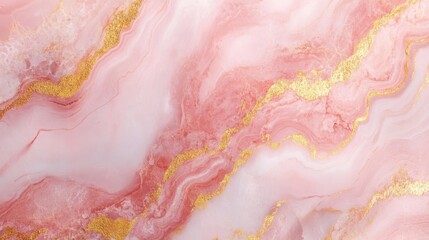 Pink and gold marble texture, soft and elegant marble generative ai