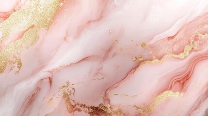 Pink and gold marble texture, soft and elegant marble generative ai