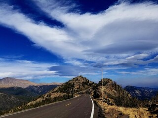 Colorado road near the mountains