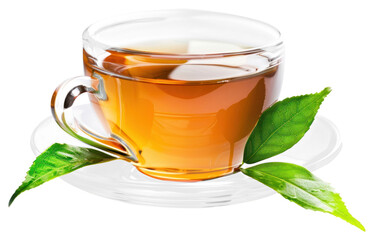 PNG Refreshing herbal tea with leaves