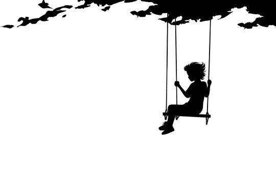 recommend clip art: PNG Kid silhouette outdoors nature.