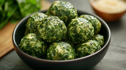 Obraz premium Spinach dumplings with Parmesan