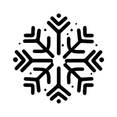 snow icon or modern line symbol. Vector line art and icon design with bold outline. Black and white Pixel Perfect minimalistic symbol isolated white background. Silhouette simple thin sign