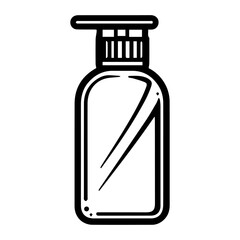 spray icon or modern line symbol. Vector line art and icon design with bold outline. Black and white Pixel Perfect minimalistic symbol isolated white background. Silhouette simple thin sign