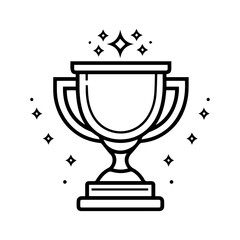 prize icon or modern line symbol. Vector line art and icon design with bold outline. Black and white Pixel Perfect minimalistic symbol isolated white background. Silhouette simple thin sign