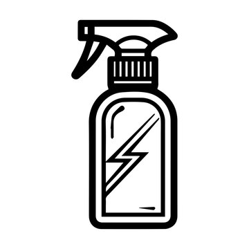 recommend clip art: spray icon or modern line symbol. Vector line art and icon design with bold outline. Black and white Pixel Perfect minimalistic symbol isolated white background. Silhouette simple thin sign