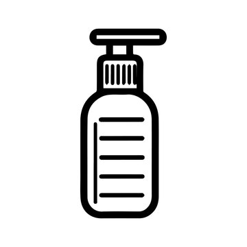 recommend clip art: spray icon or modern line symbol. Vector line art and icon design with bold outline. Black and white Pixel Perfect minimalistic symbol isolated white background. Silhouette simple thin sign