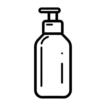 recommend clip art: spray icon or modern line symbol. Vector line art and icon design with bold outline. Black and white Pixel Perfect minimalistic symbol isolated white background. Silhouette simple thin sign