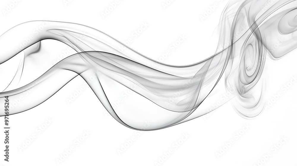 Poster a smooth, flowing smoke pattern background with a large, open space for text
