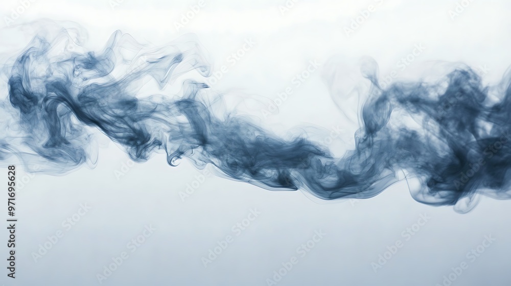 Poster a smooth, flowing smoke pattern background with a large, open space for text
