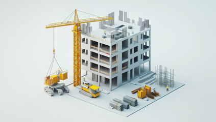 Building Under Construction – Ongoing Development and Construction Site Progress
