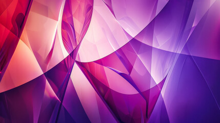 Fototapeta premium Abstract purple and pink glass-like patterns with layered textures creating a vibrant visual effect