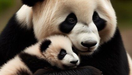 Fototapeta premium Panda Bear and Cub
