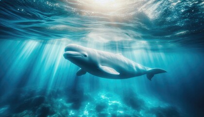 Naklejka premium Beluga whale