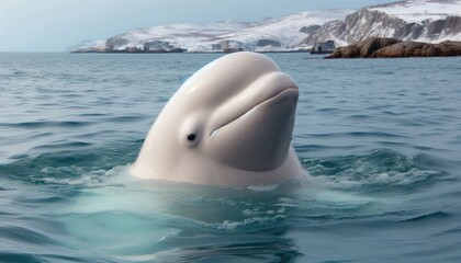 Naklejka premium Beluga whale