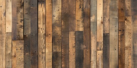 Textured Wood Planks in Varied Earthy Tones