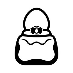 Vanity Bag Silhouette Icon - Transparent Background Clipart 